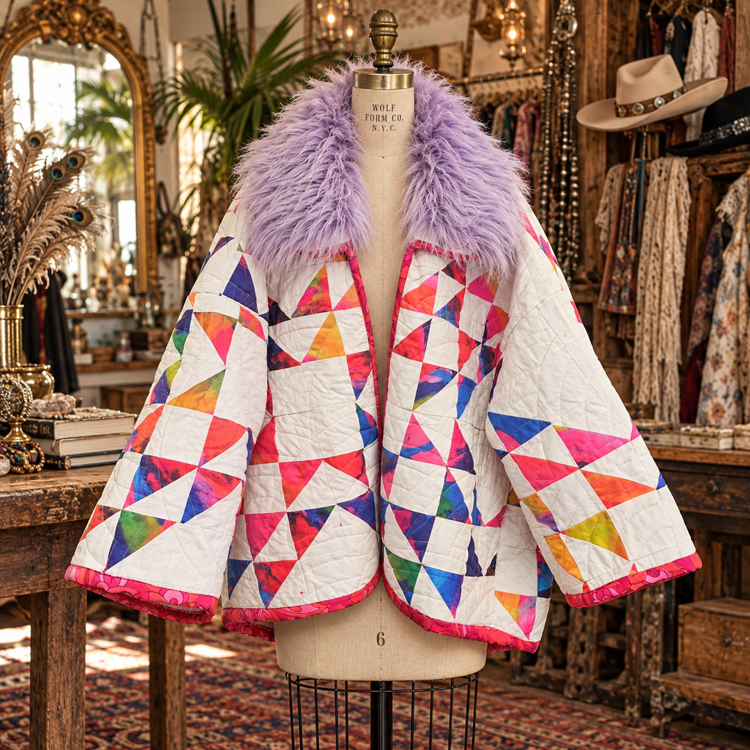 Quilted Boxy Crop Jacket OOAK