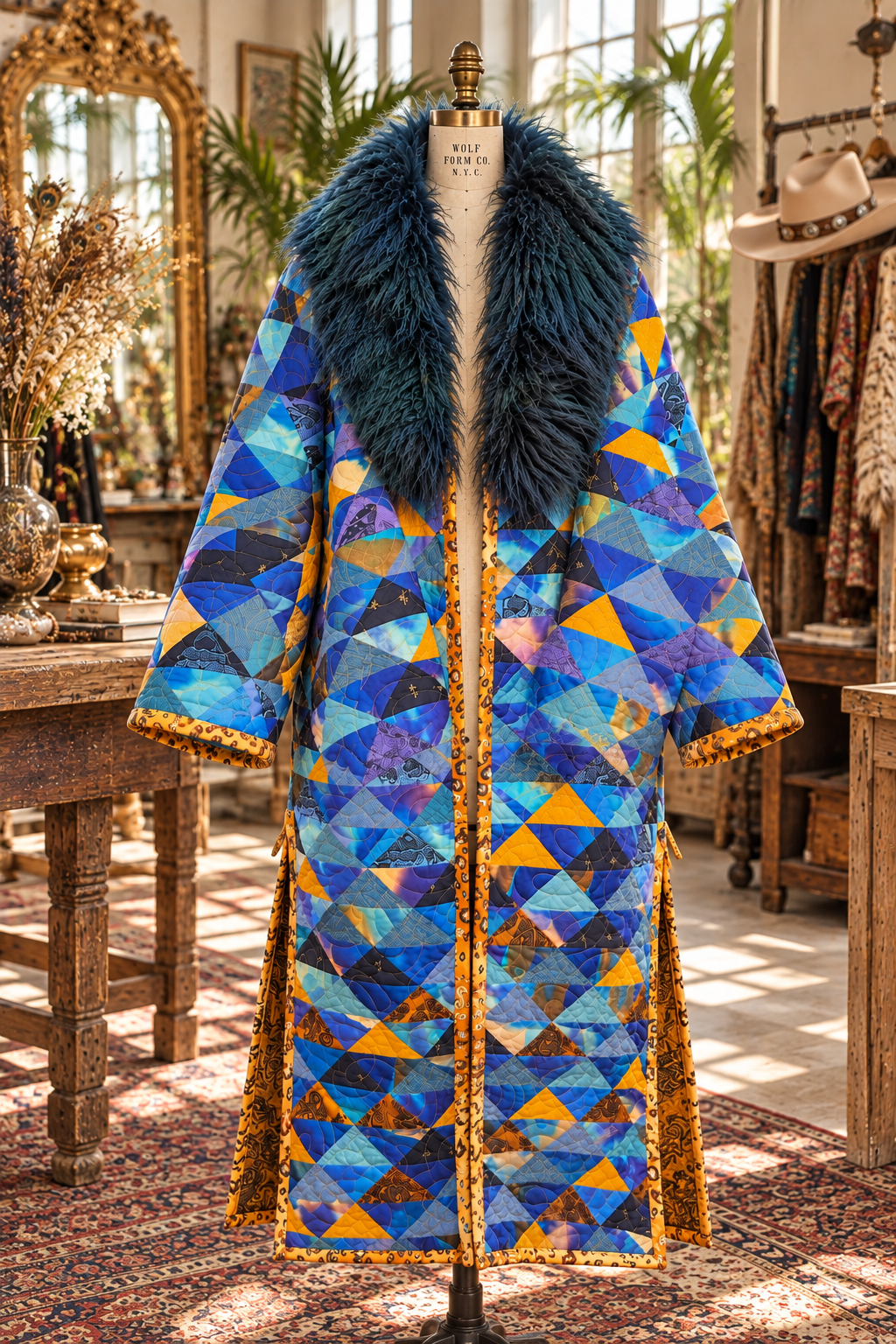Quilted Boxy Jacket Long OOAK