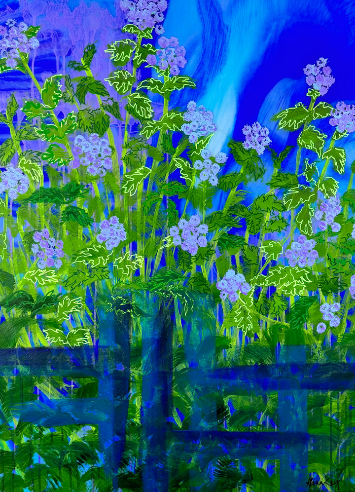 Garden View - 40 x 30 in Mixed Media Artwork