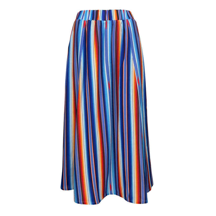 Elastic Waist A Line Skirt - Linen