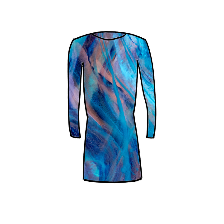 Short Mesh Dress with Ruching