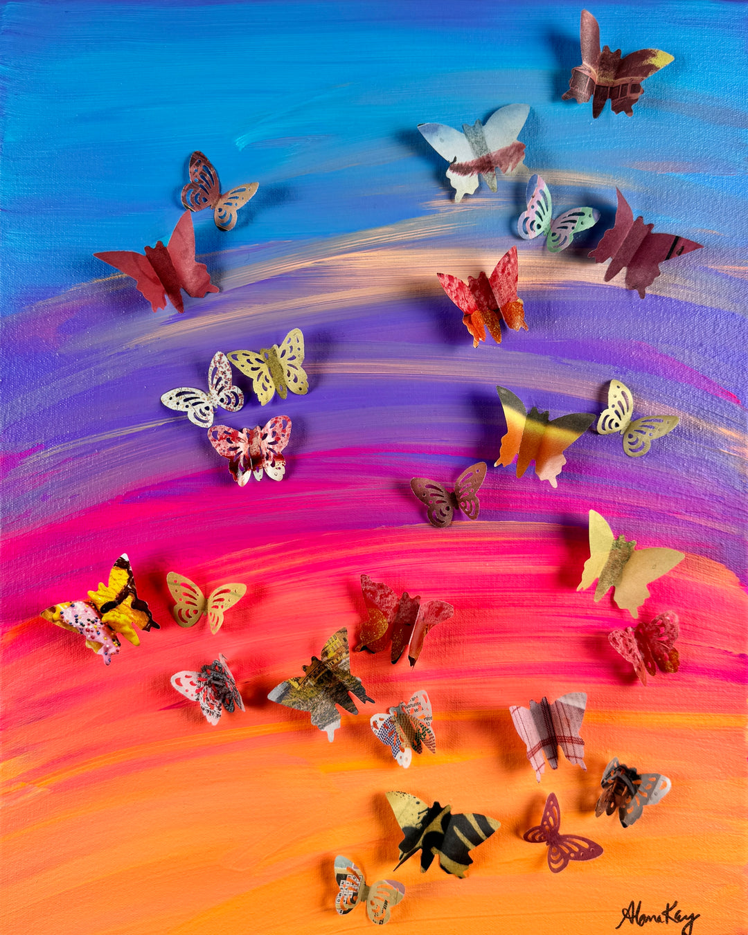 Carrier Pigeons - 21 x 17 in Mixed Media Artwork (Framed)
