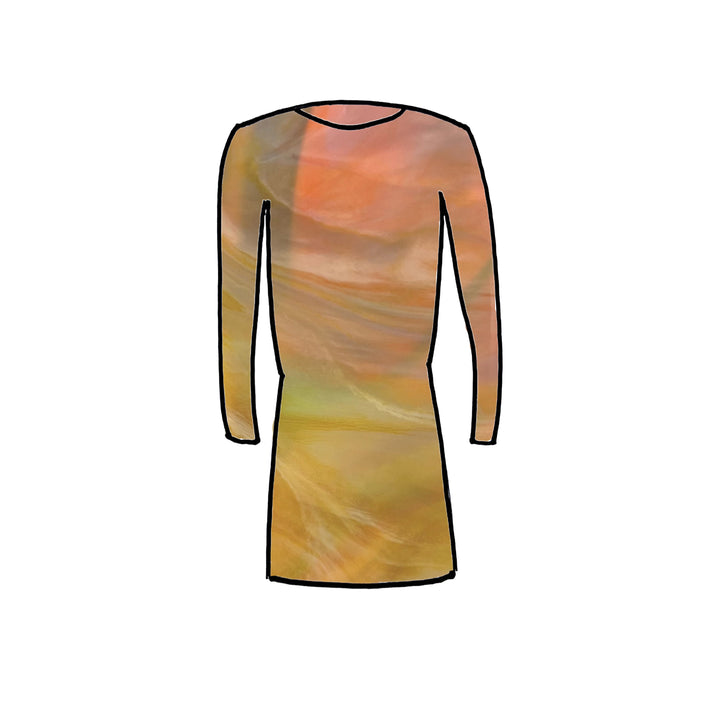 Short Mesh Dress with Ruching