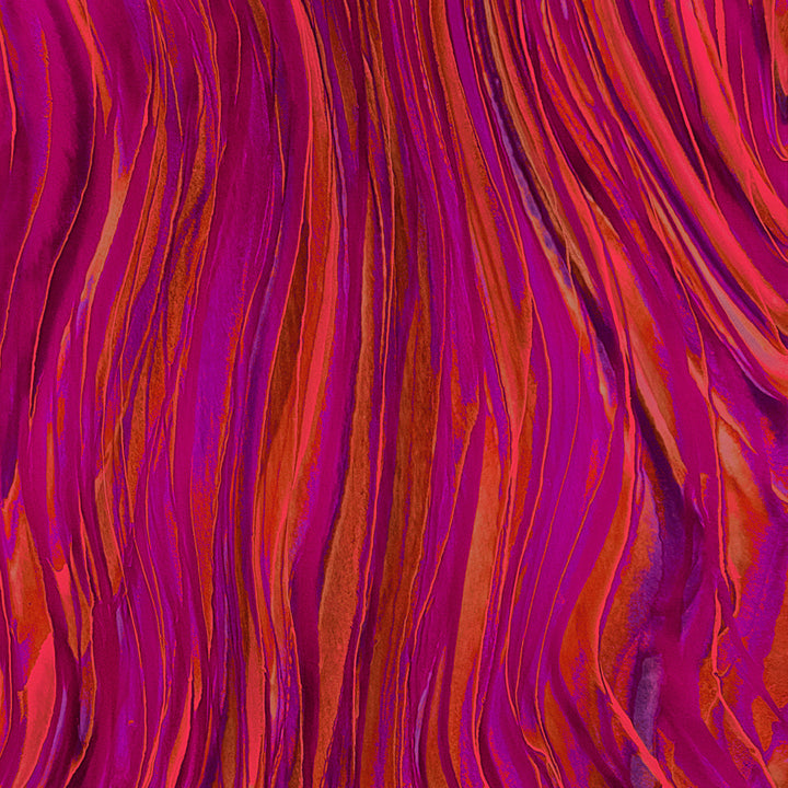 Abstract pattern of wavy lines in pink and red on a pink background