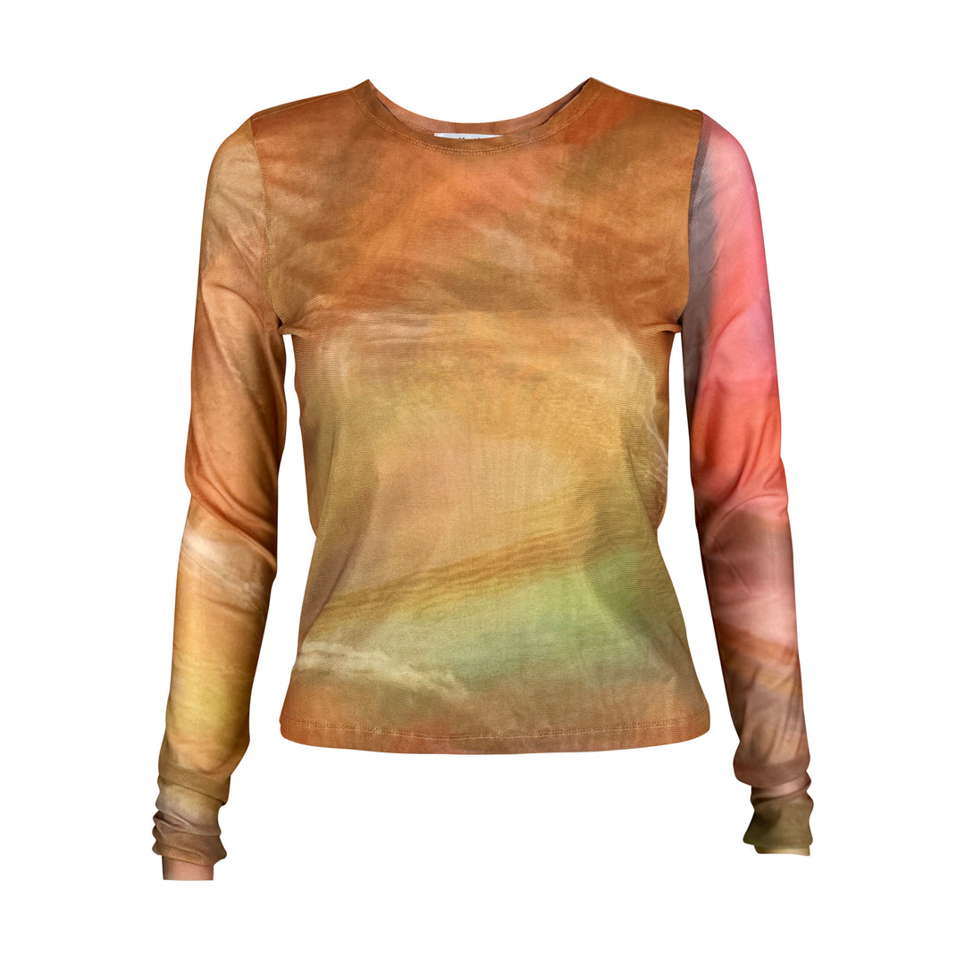 Long Sleeve Mesh Top
