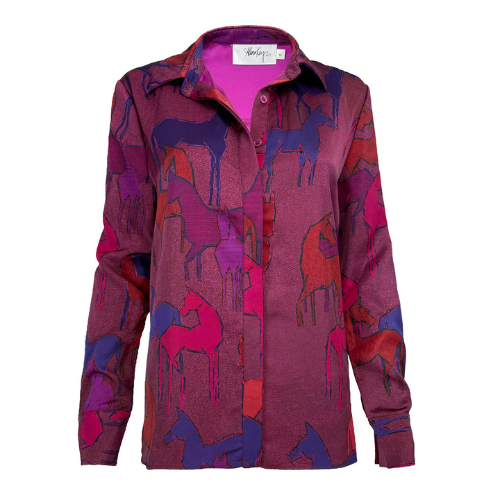 Button Up Blouse - Satin