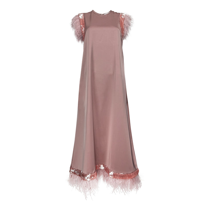 Feather Sequin Cocktail Dress