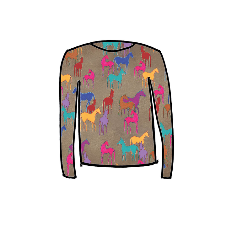 Long Sleeve Mesh Top