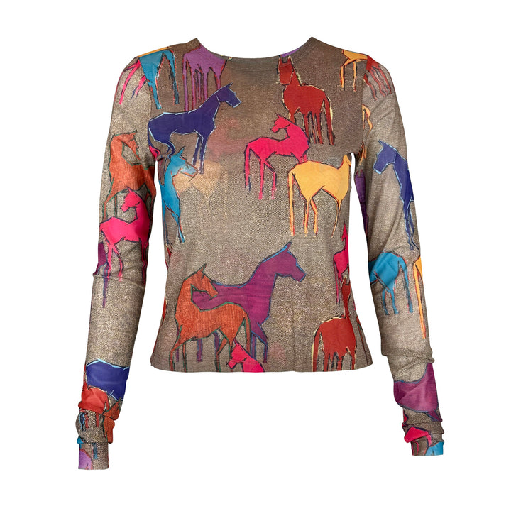 Long Sleeve Mesh Top