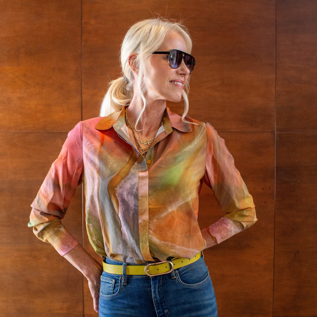 Button Up Blouse - Chiffon
