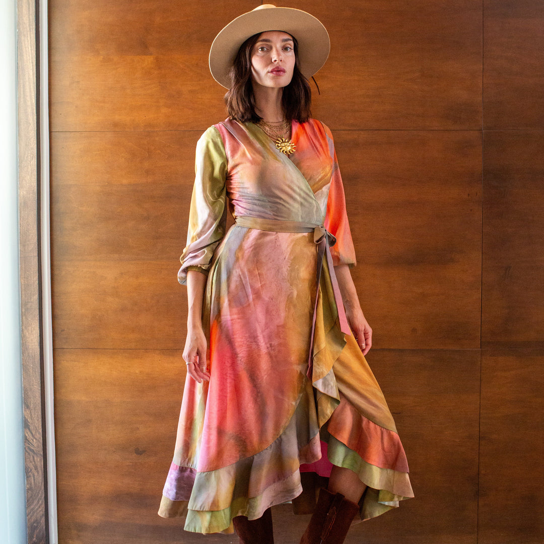 Ruffle Wrap Dress