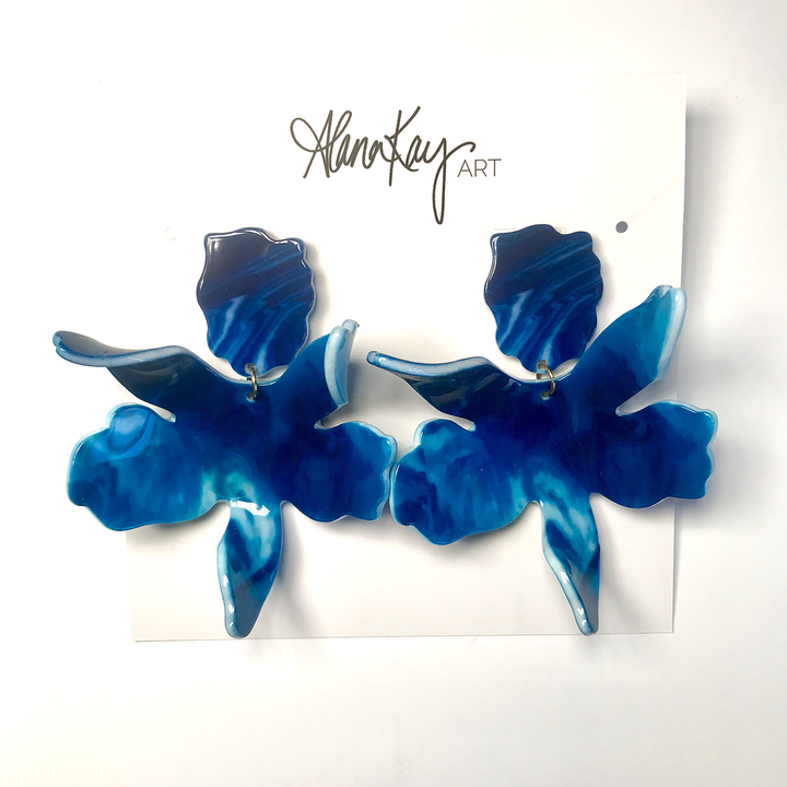 bloom-flower-earring-jewelry-wearable-art-blue-alana-kay-art-1