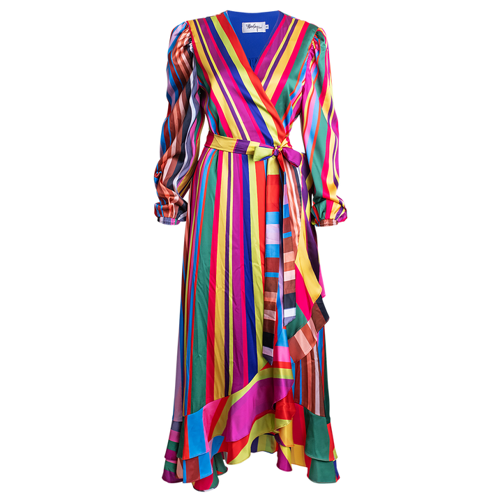    carrie-long-sleeve-wrap-dress-high-low-wearable-art-striped-multicolor-alana-kay-art-1