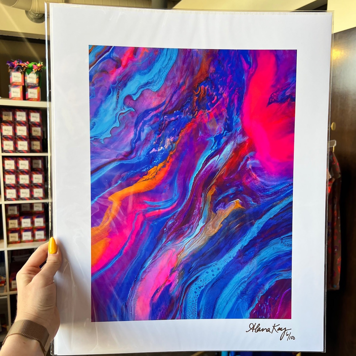 limited-edition-fine-art-prints-matte-frame-hand-signed-20x16-in-abstract-resin-artwork-blue-pink-alana-kay-art-1