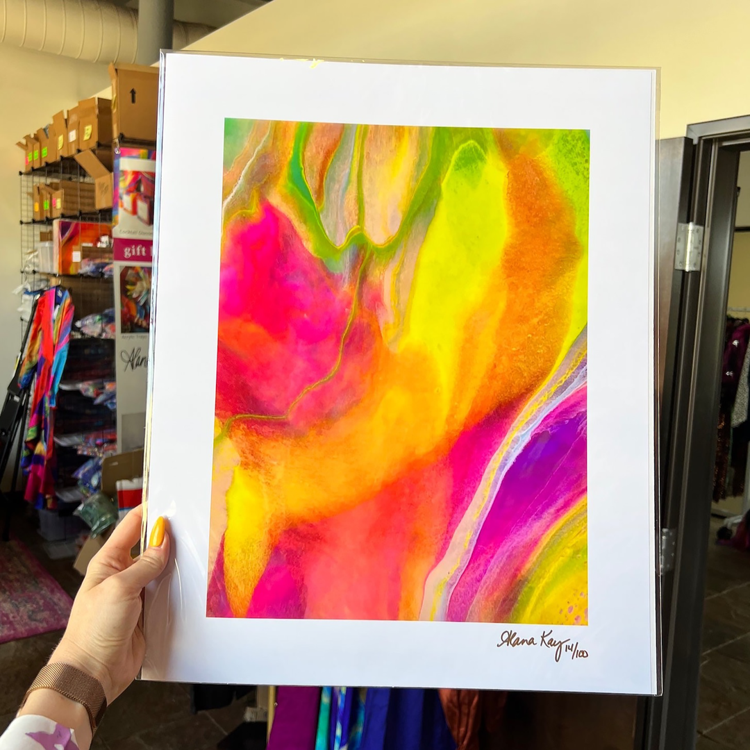 limited-edition-fine-art-prints-matte-frame-hand-signed-20x16-in-abstract-resin-artwork-yellow-pink-alana-kay-art-4