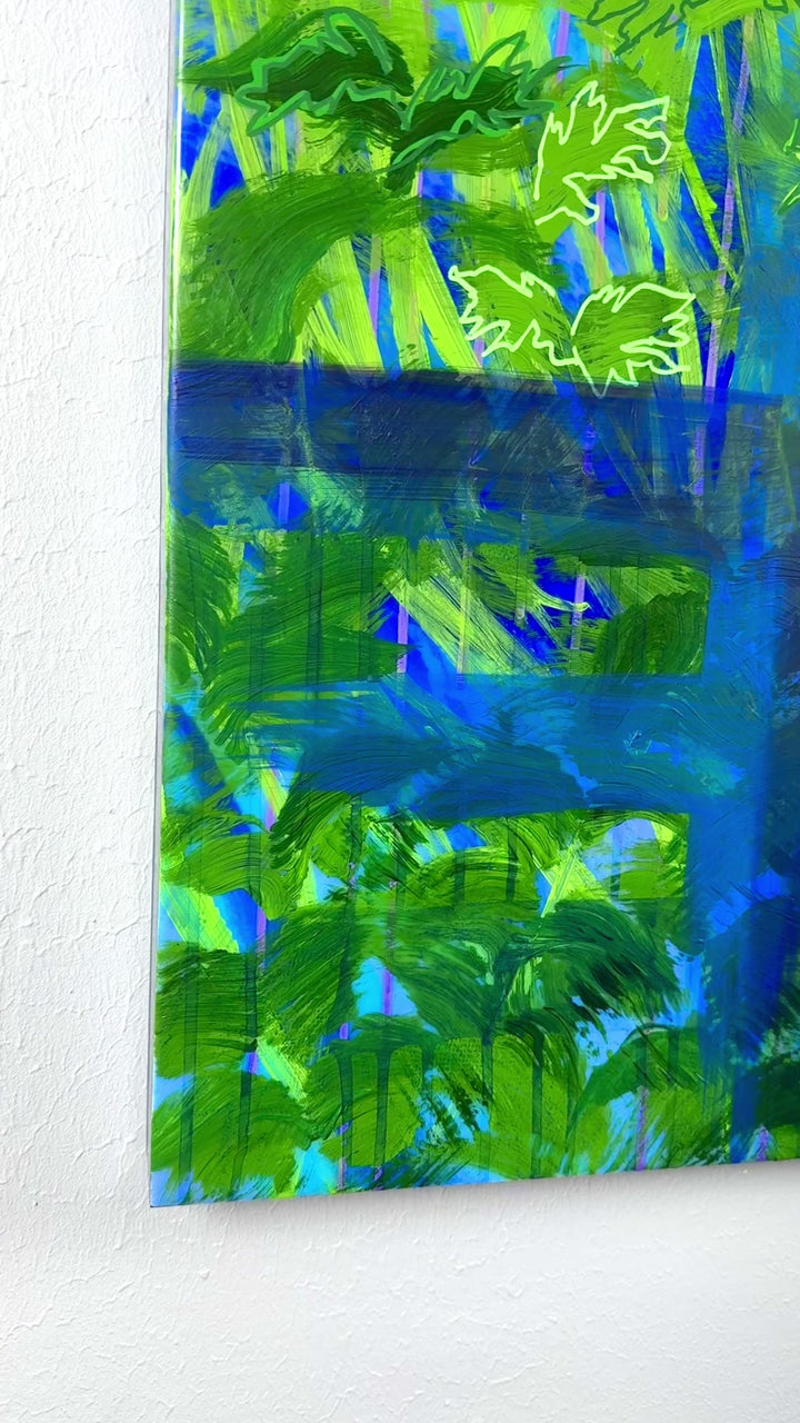 Garden View - 40 x 30 in Mixed Media Artwork